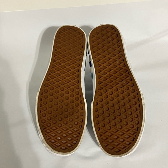 OLD SKOOL CHECKERED NAVY BLUE AND LIGHT BLUE LACE UP VANS - Picture 5 of 7